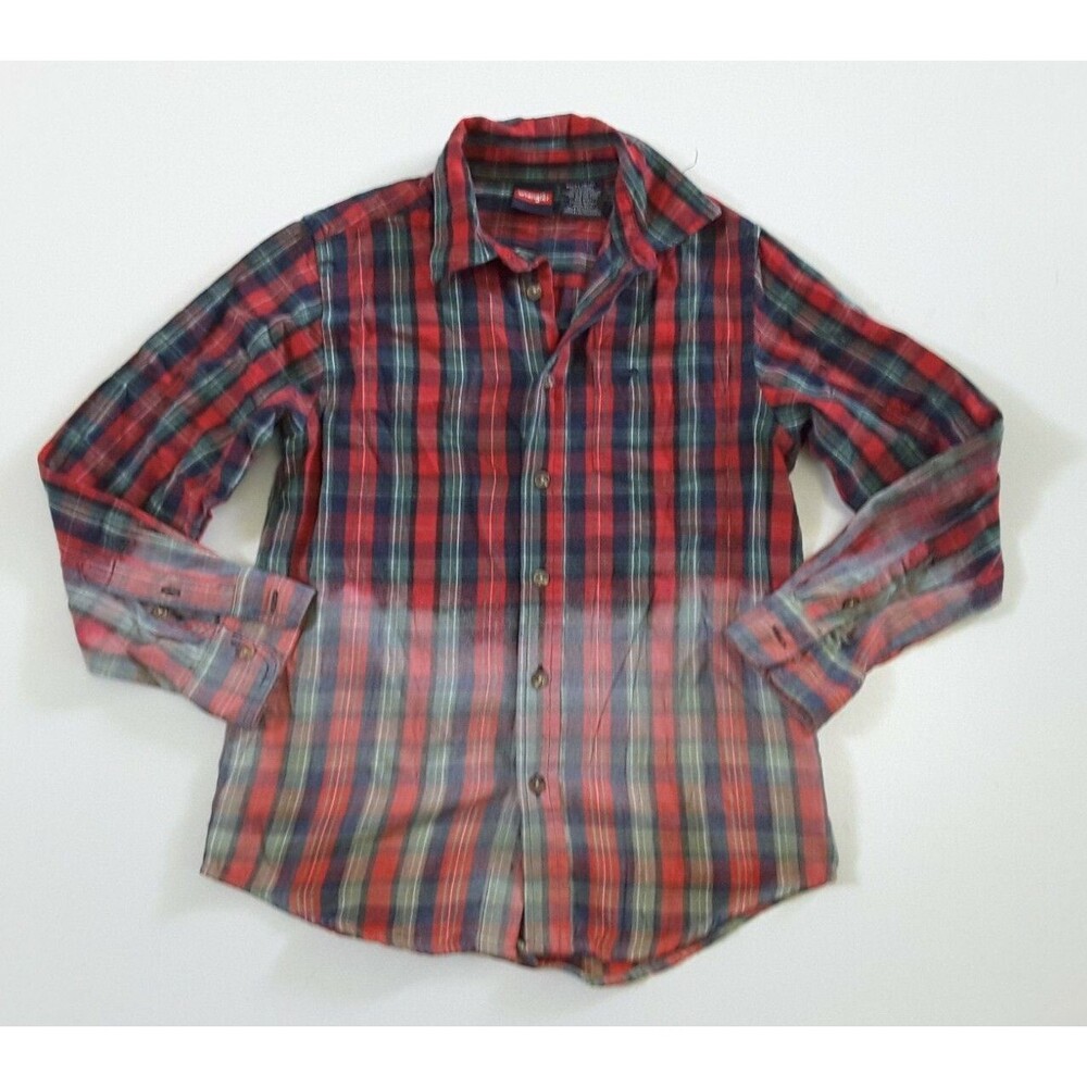 Upcycled Distressed Bleached Hand Dyed Country Grunge Rockabilly Shirt Youth L